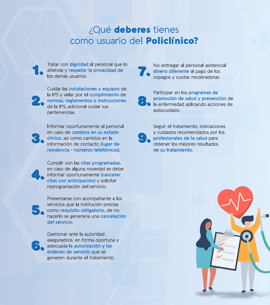 Imagen sobre deberes del usuario